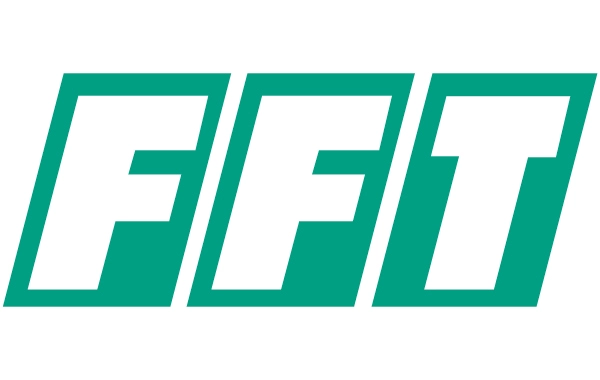 Teal stylized logo spelling FEI with angular letters on white background.