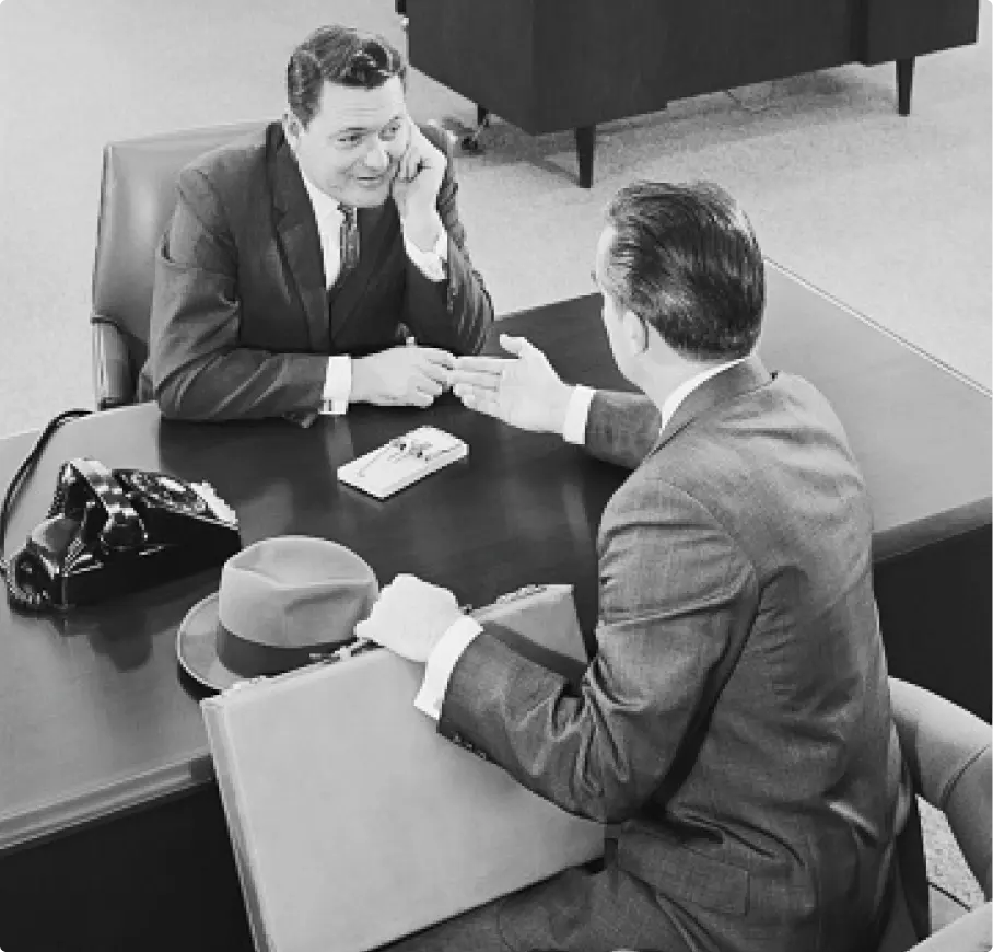 Geschäftspartner im Dialog
